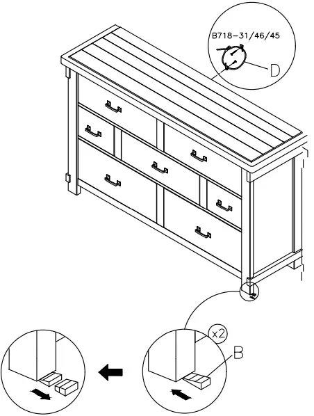ASHLEY B718-31 Furniture Lakeleigh Dresser-FIG4