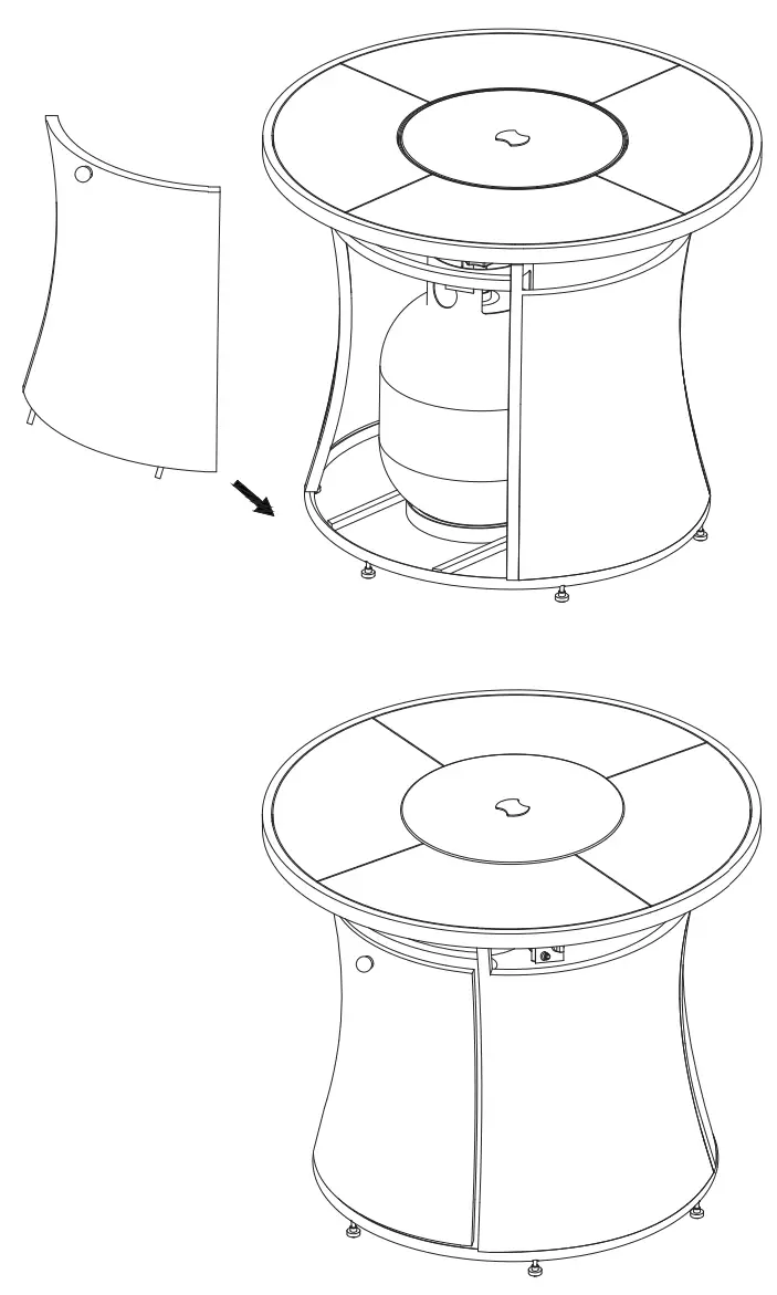 HOME DECORATORS COLLECTION FHWS80121 Kettering Wicker Round Lp Fire Pit - fig 10