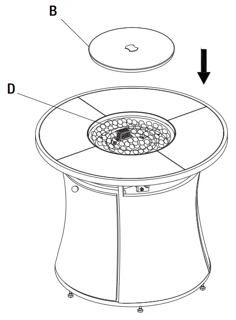 HOME DECORATORS COLLECTION FHWS80121 Kettering Wicker Round Lp Fire Pit - fig 4