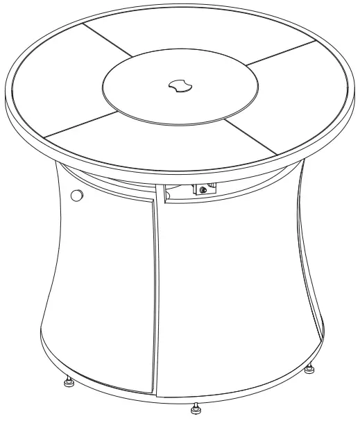 HOME DECORATORS COLLECTION FHWS80121 Kettering Wicker Round Lp Fire Pit