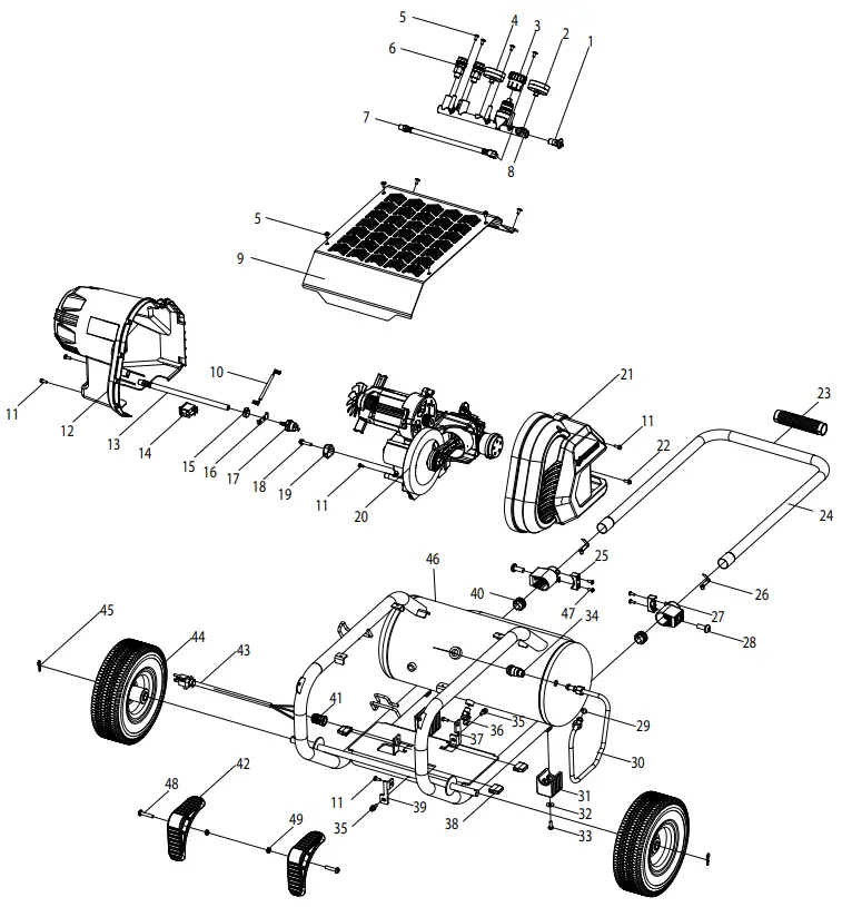 FORTRESS 57391 5 Gallon 225 PSI High Performance Wheeled Jobsite Air Compressor - FIGURE 13