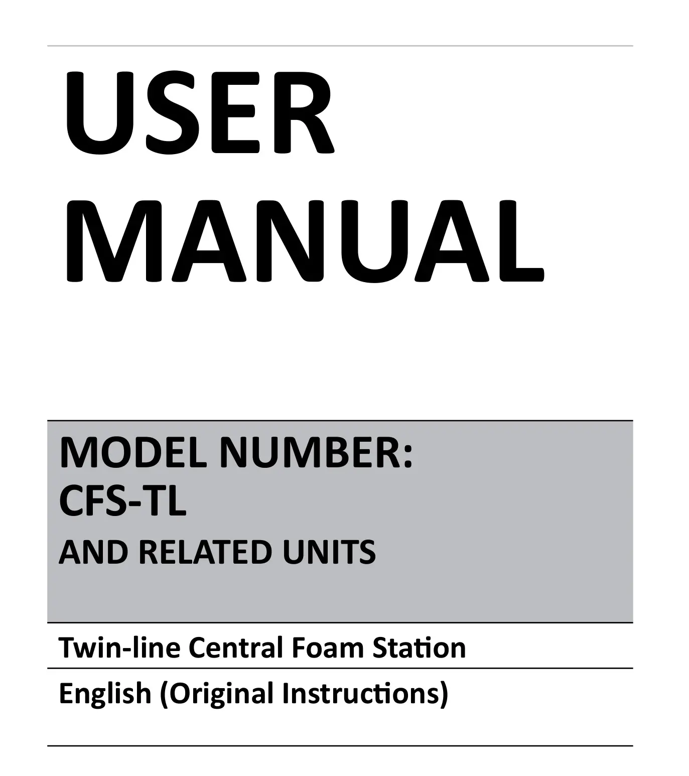 FOAMit CFS-TL Twin-Line Central Foam Station User Manual