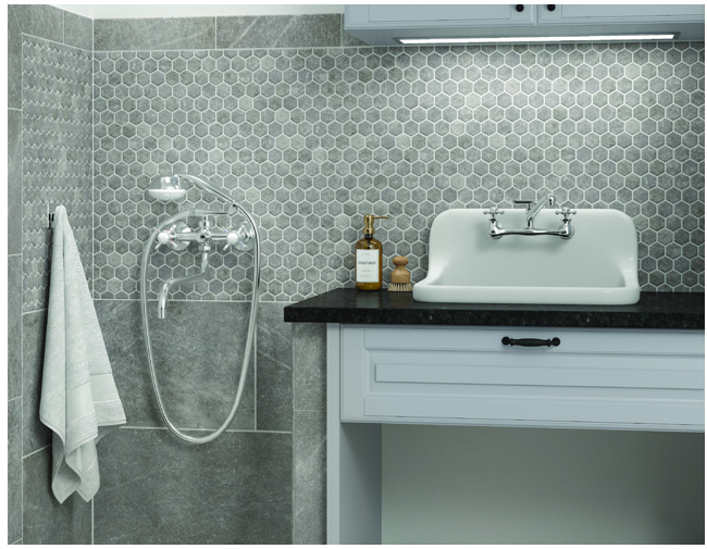 STAINMASTER SM411224XTMTLW 12-Inch x 24-Inch Matte Porcelain Marble Look Floor and Wall Tile - fig 1