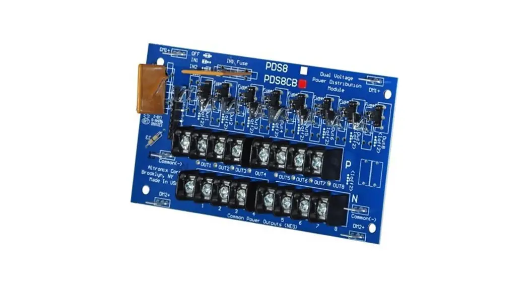 Altronix Pd8ulcb Ul Listed Sub-assembly Power Distribution Module User Manual Altronix Pd8ulcb Ul Listed Sub-assembly Power Distribution Module User Manual