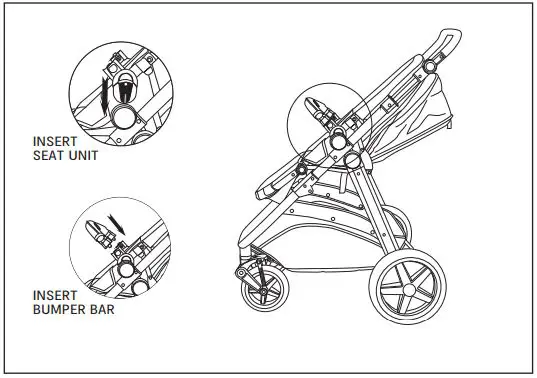 anko M6800 Reversible Stroller Instruction Manual - ATTACHING THE SEAT