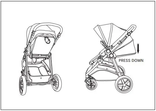 anko M6800 Reversible Stroller Instruction Manual - BACKREST ADJUSTMENT