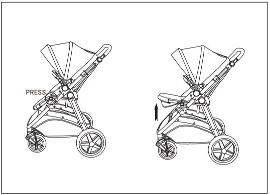 anko M6800 Reversible Stroller Instruction Manual - FOOTREST ADJUSTMENT