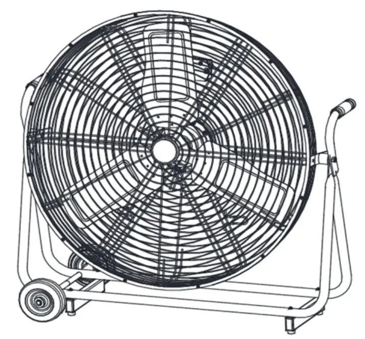Continental Dynamics 293115 30 Inch High Velocity Tilt Floor Fan