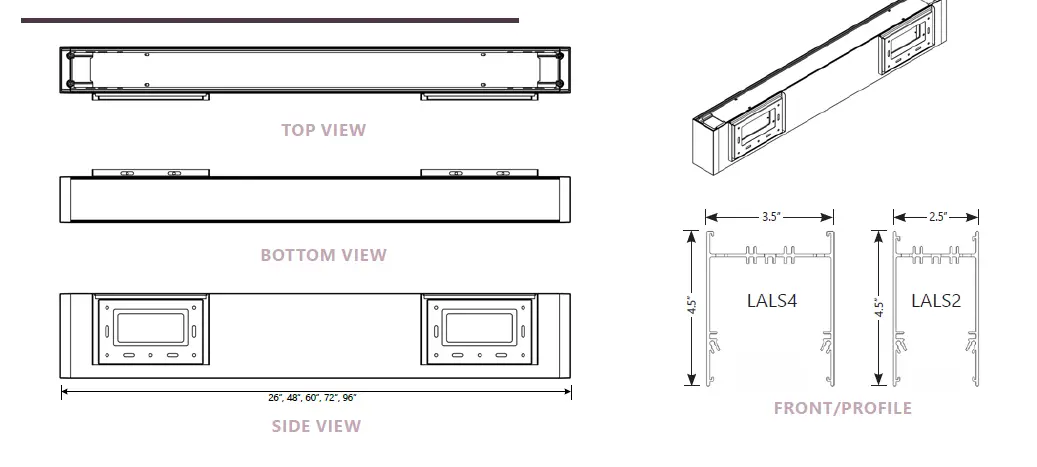 GE current Allusion Series Linear Wall Mount Luminaire 1