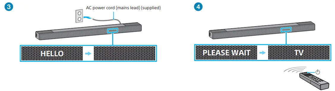 SONY HT-A7000 Sound Bar - AC power cord (mains lead) (supplied