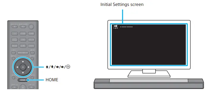 SONY HT-A7000 Sound Bar - Perform Initial Settings