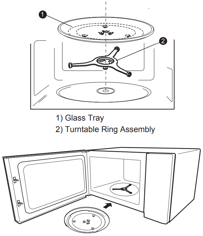 AIM AMW34E 34 Litre Electronic Microwave Oven 1000W - fig 1