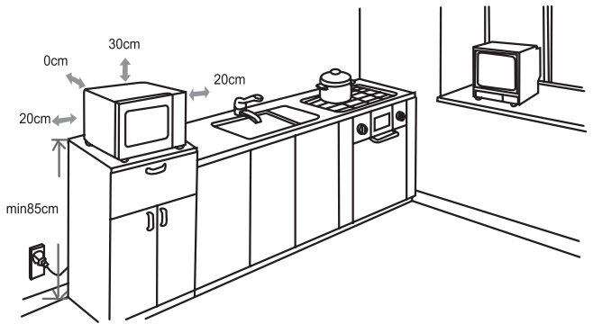 AIM AMW34E 34 Litre Electronic Microwave Oven 1000W - fig 2