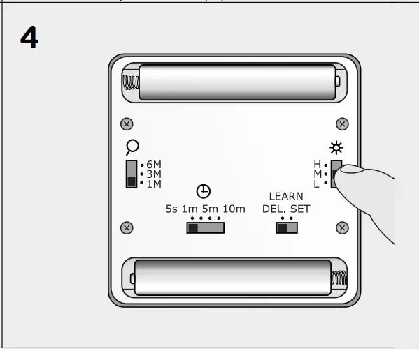 Set light sensitivity