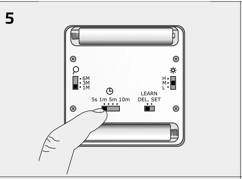 Set switch-off delay