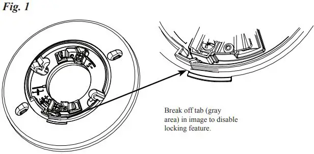 POTTER PAD100-4DB-6DB 4-6 Addressable Detector Base-FIG2