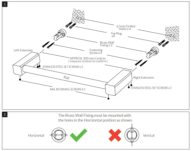 SUSSEX-Suba-Guest-Towel-Rail-300mm-fig-2