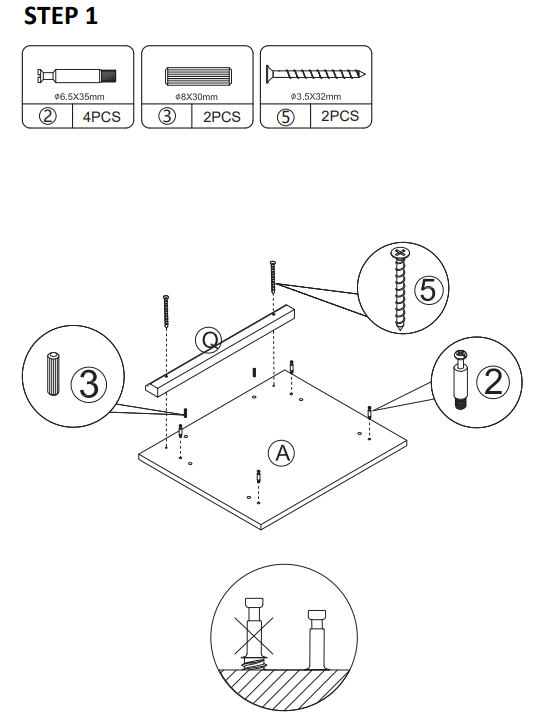 JAXPETY HG61Y1156 Farmhouse Nightstand Wood Storage Cabinet - Step 1