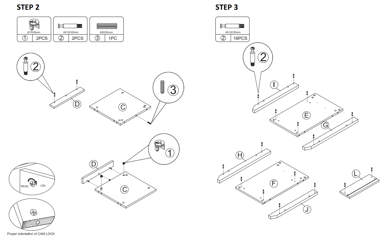 JAXPETY HG61Y1156 Farmhouse Nightstand Wood Storage Cabinet - Step 2