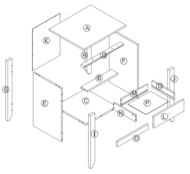 JAXPETY HG61Y1156 Farmhouse Nightstand Wood Storage Cabinet - fig