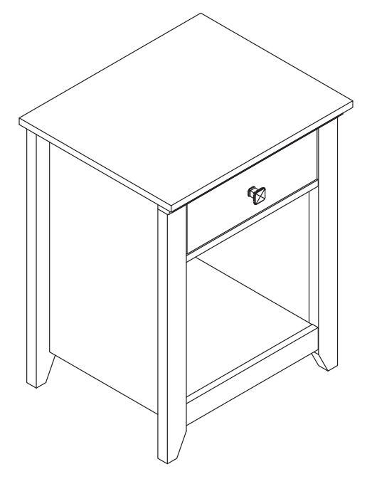 JAXPETY HG61Y1156 Farmhouse Nightstand Wood Storage Cabinet