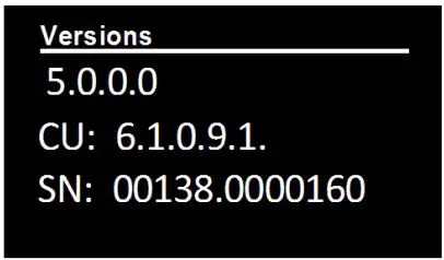 autoterm PU-27 OLED Display Control Panel Owner's Manual - Software version display menu