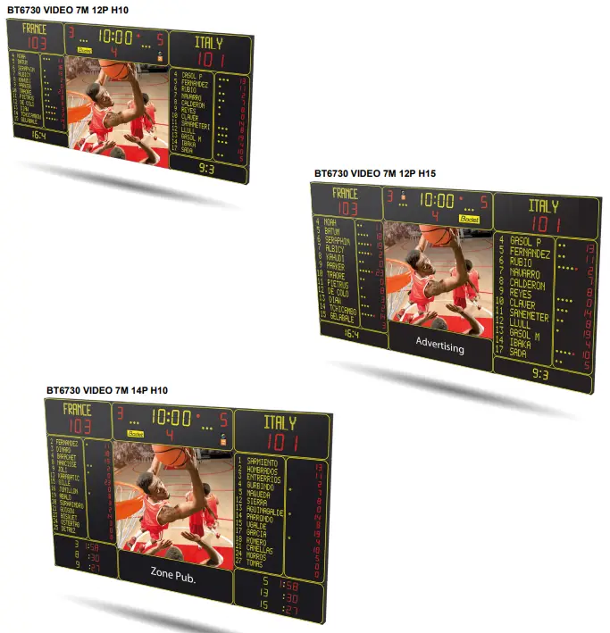 Bodet BT6730 LED Video Scoreboard