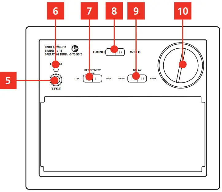 ozito Auto Darkening Welding Helmet - HelmeDARKENING