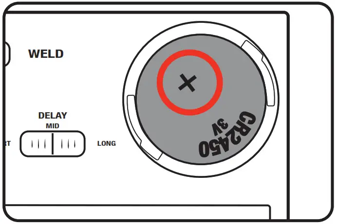 ozito Auto Darkening Welding Helmet - Replace the battery