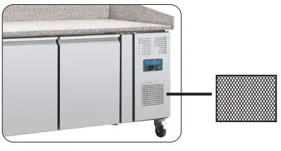 POLAR CT423 Pizza Counter with Marble Top Instruction Manual - Condenser Cleaning