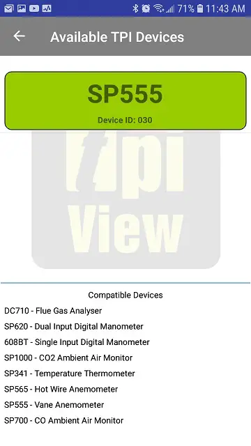TPI SP555 Vane Air Velocity Smart Probe- Tap on SP555