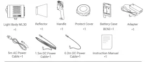 Godox ML30 Portable Led Video Light - What's in the Box
