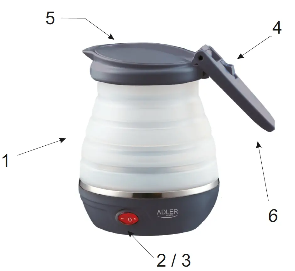 ADLER AD1279 Foldable Electric Water Kettle parts