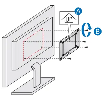 Intel NUC Kit NUC8i7HNK and NUC8i7HVK attach the VESA bracket to the back of the monitor or TV