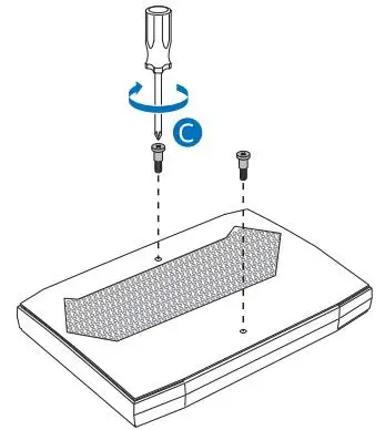 Intel NUC Kit NUC8i7HNK and NUC8i7HVK Attach the two slightly larger black screws