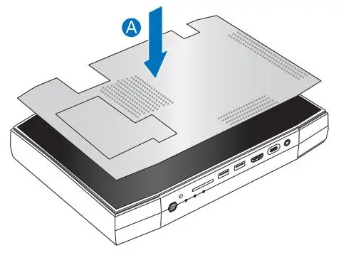 Intel NUC Kit NUC8i7HNK and NUC8i7HVK Place the top plate