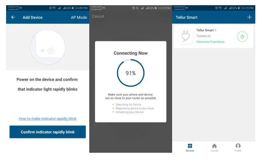 TELLUR TLL331261 WiFi Smart Aroma Diffuser - connecting