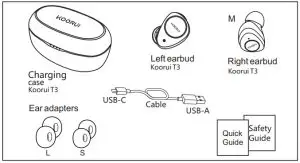 KOORUI T3 True Wireless Earphones