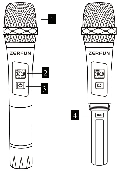 ZERFUN G8 Pro Wireless Microphone System - Microphone