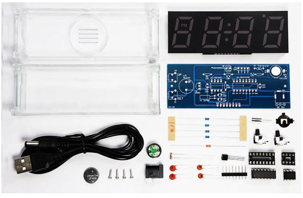 Treedix CAI201 1PCS Colorful Digital Clock Installation-26