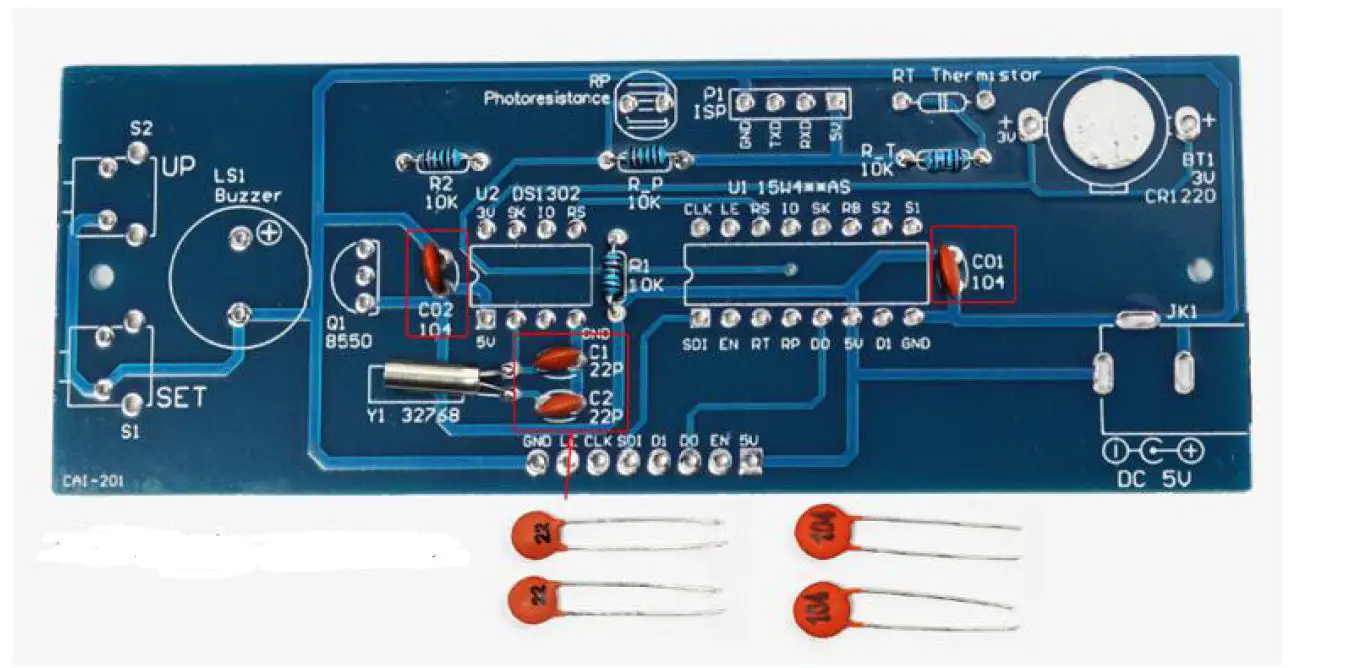 Treedix CAI201 1PCS Colorful Digital Clock Installation-30
