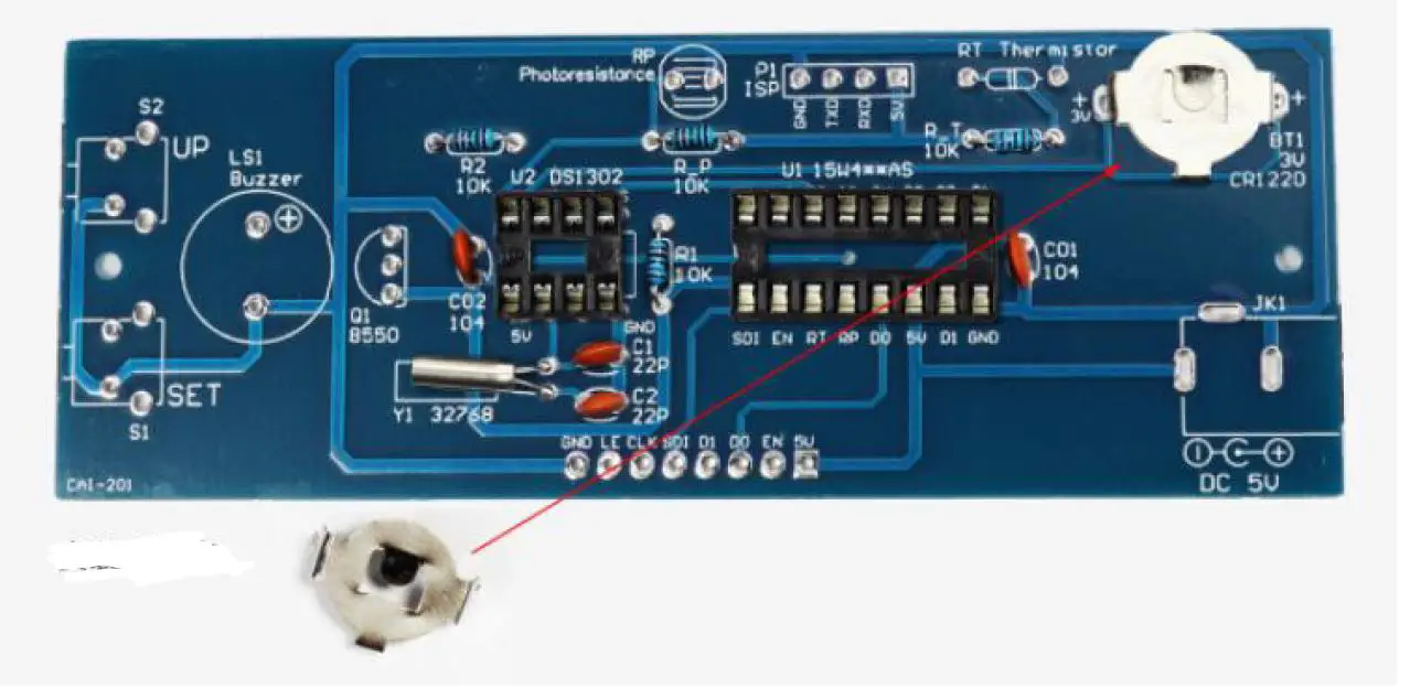 Treedix CAI201 1PCS Colorful Digital Clock Installation-31