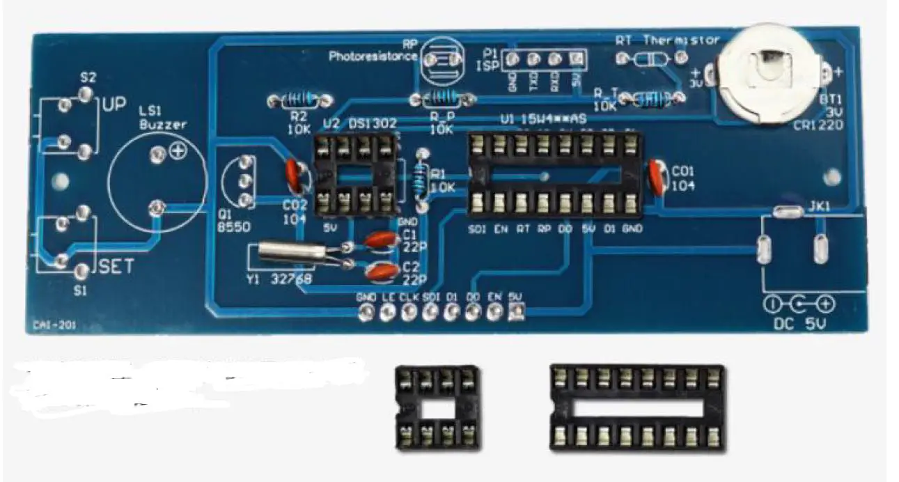 Treedix CAI201 1PCS Colorful Digital Clock Installation-32