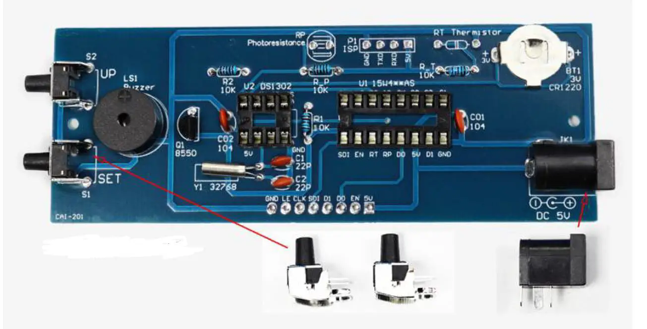 Treedix CAI201 1PCS Colorful Digital Clock Installation-35