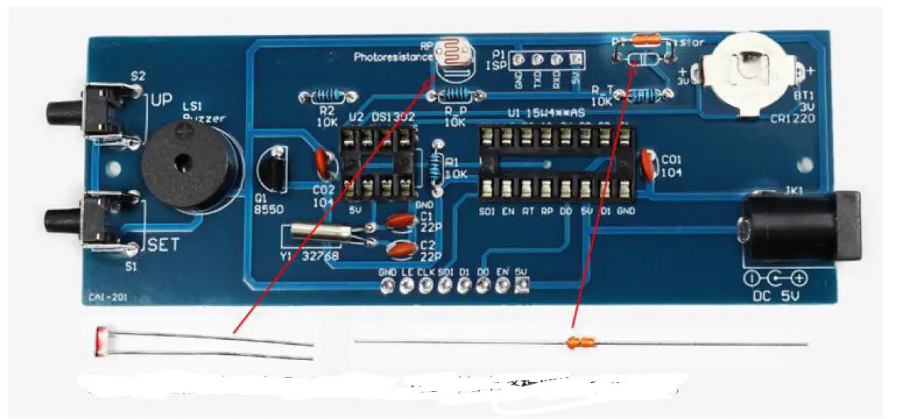 Treedix CAI201 1PCS Colorful Digital Clock Installation-36