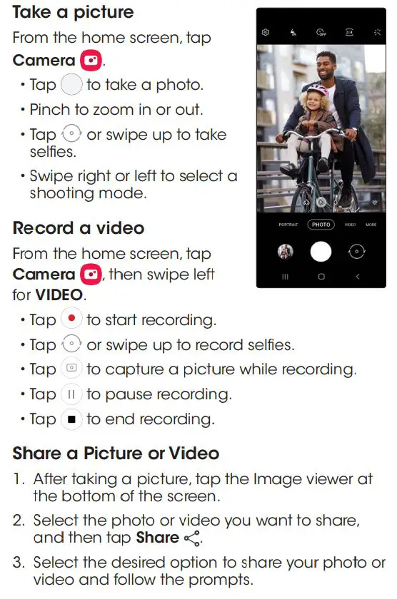 SAMSUNG SM-A037UZKZAIO Galaxy A03s Smartphone User Guide - Camera & video