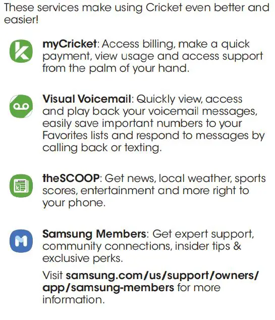 SAMSUNG SM-A037UZKZAIO Galaxy A03s Smartphone User Guide - Useful apps