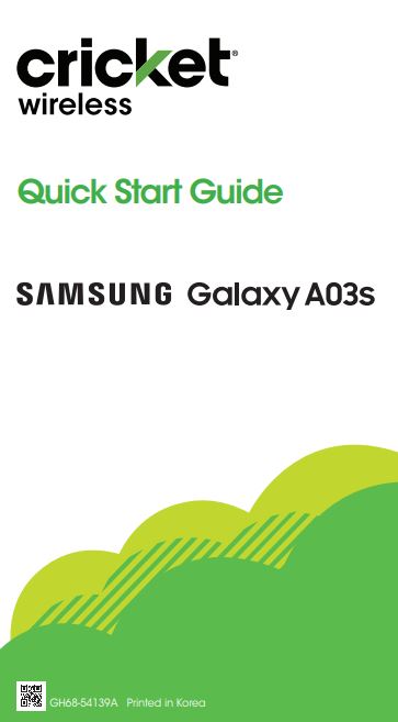 SAMSUNG SM-A037UZKZAIO Galaxy A03s Smartphone User Guide
