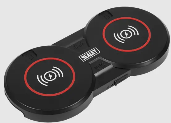 SEALEY WCB4 5V-2A Double Wireless Charging Base