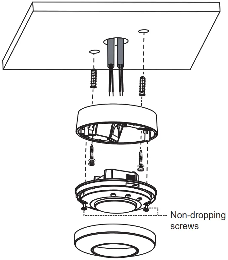 TIMEGUARD PDSM361AB 360 Degree Surface Mount PIR Presence Detector - cables1